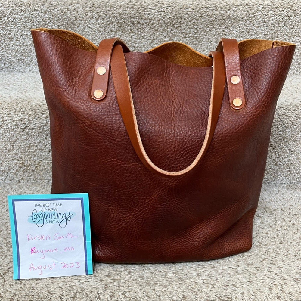 KMM & Co Macchiato large leather Tote